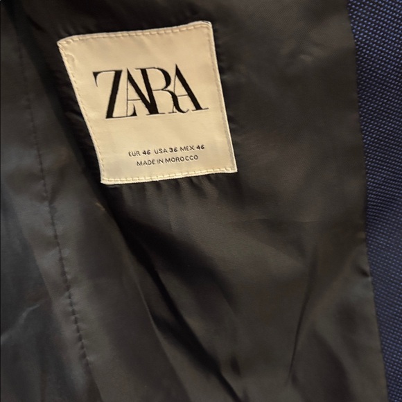 Zara Deep Blue Men's Blazer - Picture 3 of 4